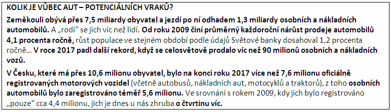 kolik je aut globálně a v ČR