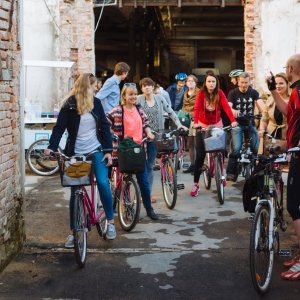 Workshop Jak bezpečně jezdit Prahou na kole. Foto: Jan Hromádko