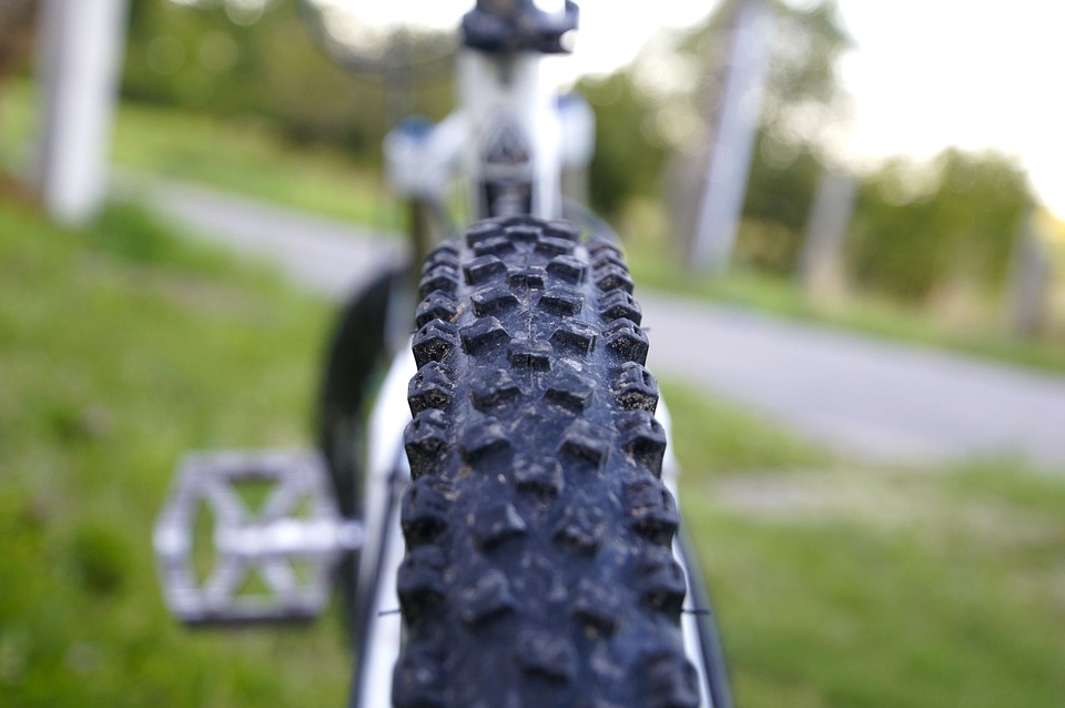 detailní foto pneumatiky horského kola