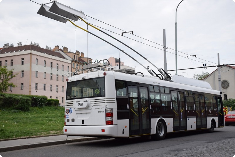 nový trolejbus detail