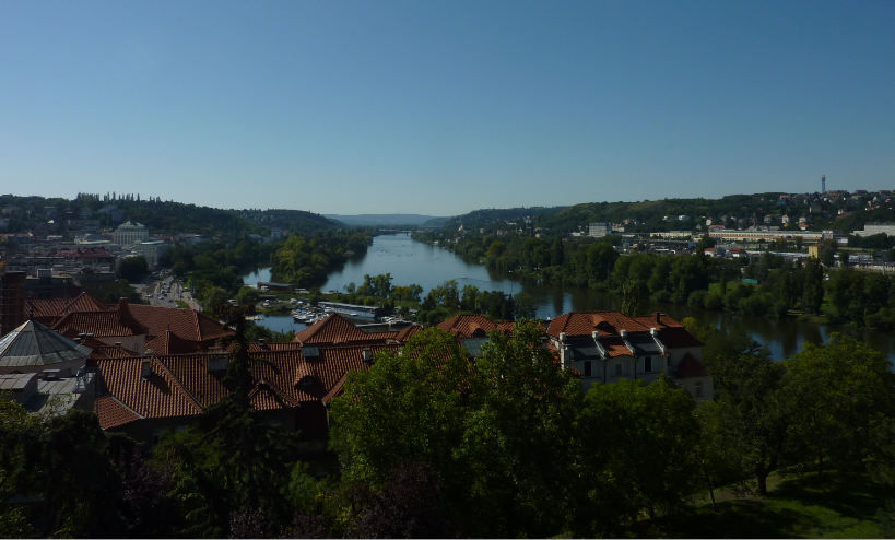 Pohled z vyšehradských Hradeb