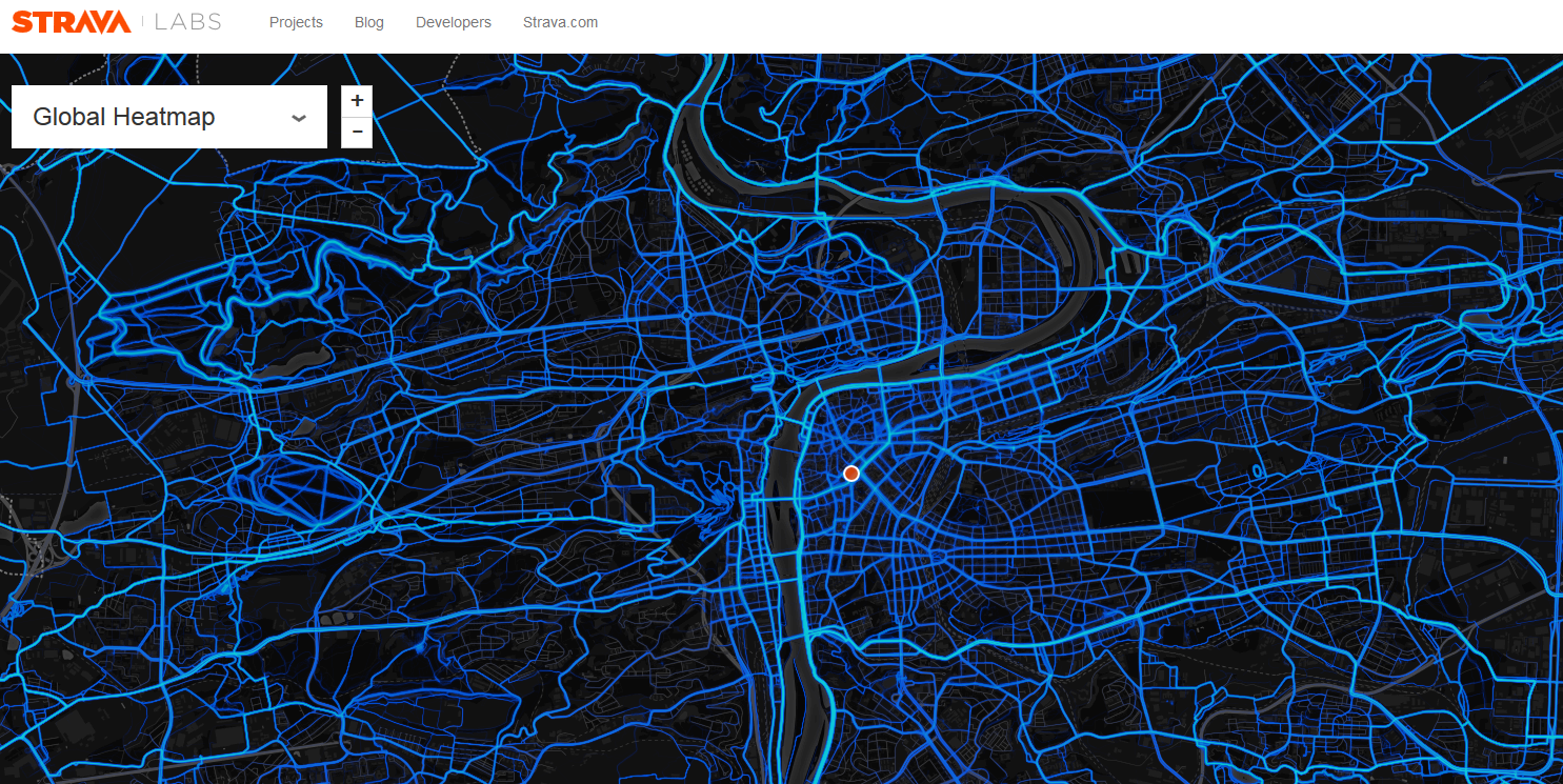 Heat map Strava