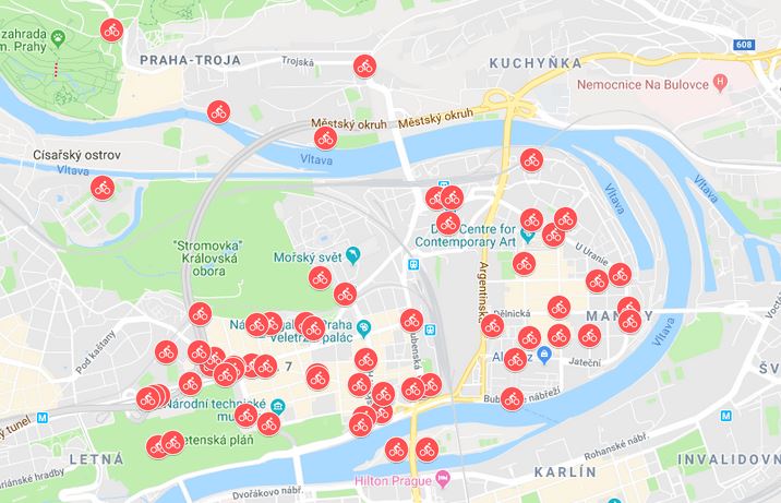 Online mapa Praha 7
