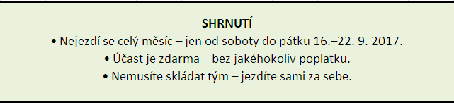 shrnutí podmínek