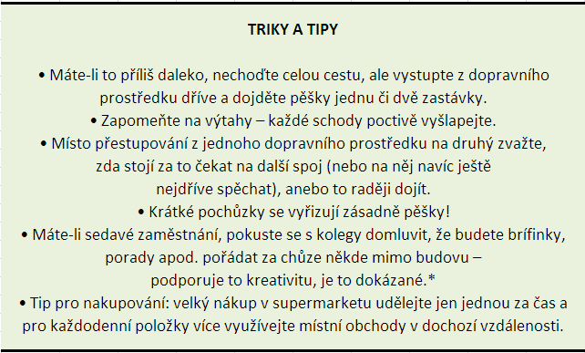 Tipy a triky, jak na pravidelnou chůziu