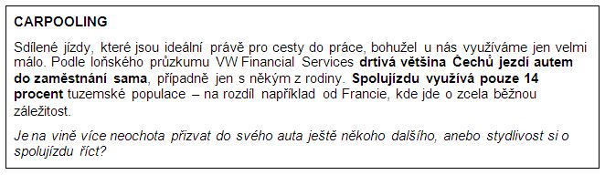 další informace o carpoolingu v rámečku