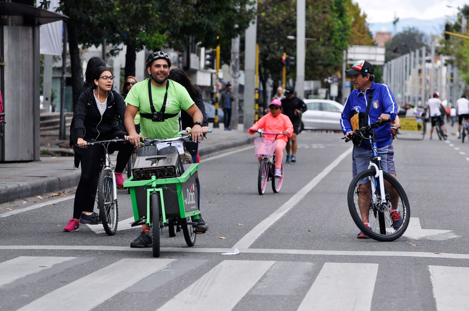 cyklisté v Bogotě