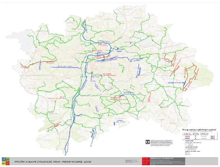 mapa rozvoje cyklistických tras