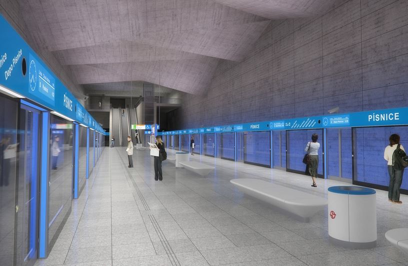 budoucí stanice metra d "Písnice"