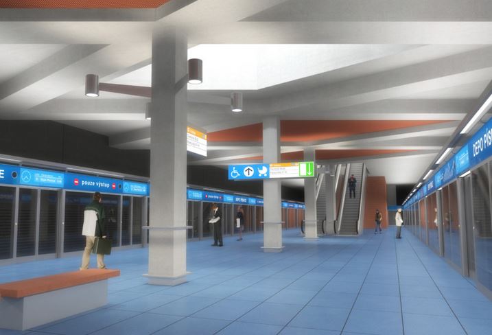 vizualizace stanice metra D Depo Písnice