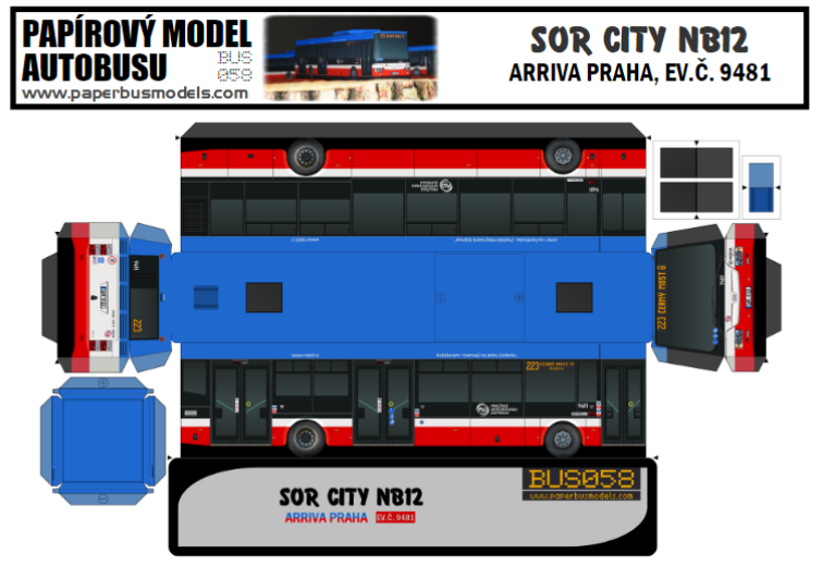 jeden z vystřihovacích modelů