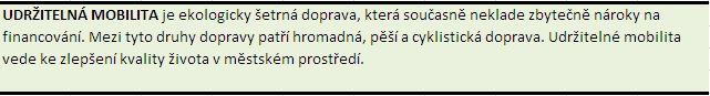 ​vysvětlení, co je udržitelná mobilita