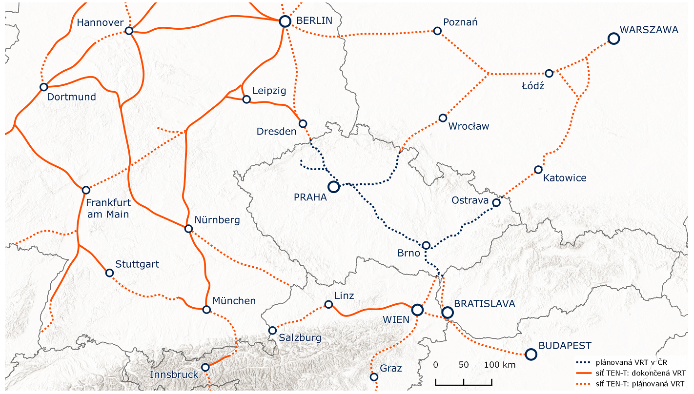 Propoejná Evropa, Ten-T mapy Česka a přilehlých zemí | zdroj: SŽ