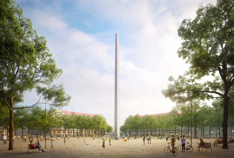 vizualizace budoucí podoby - obelisk