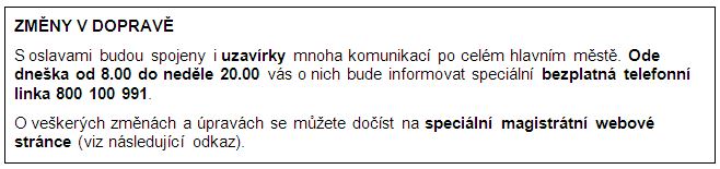 RÁMEČEK, kde a jakým způsobem se čtenáři dozvědí o změnách v dopravě