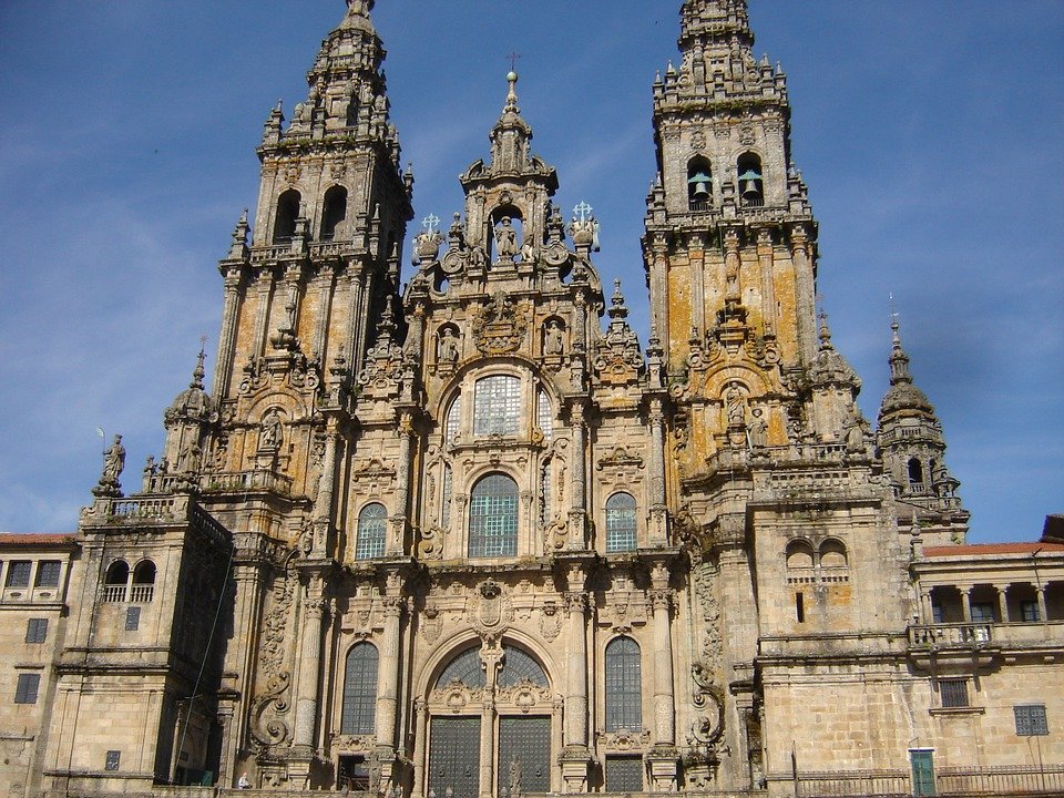 foto katedrály v Santiagu de Compostela