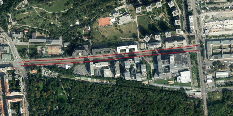 foto mapka Olšanské ulice