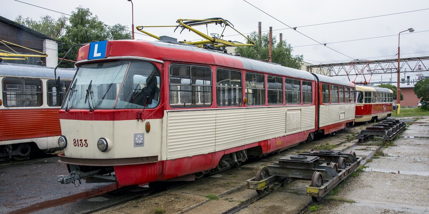 fotografie tramvaje K2 odstavené v Bratislavě