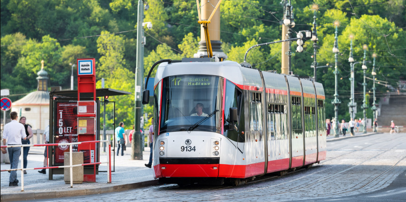 fot tramvaje č. 17 v pražském provozu