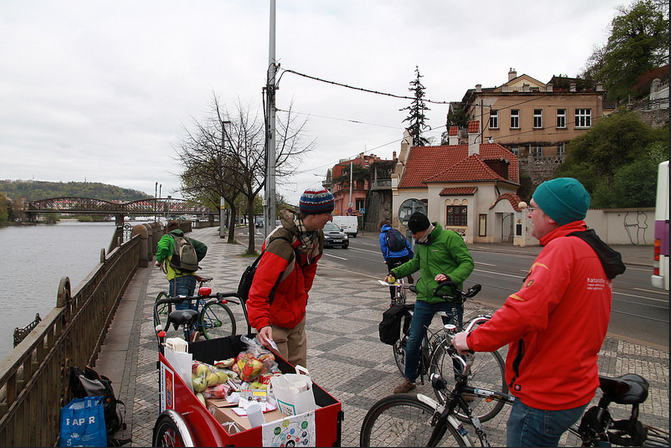 momentka z loňského ročníku akce Snídaně pro cyklisty