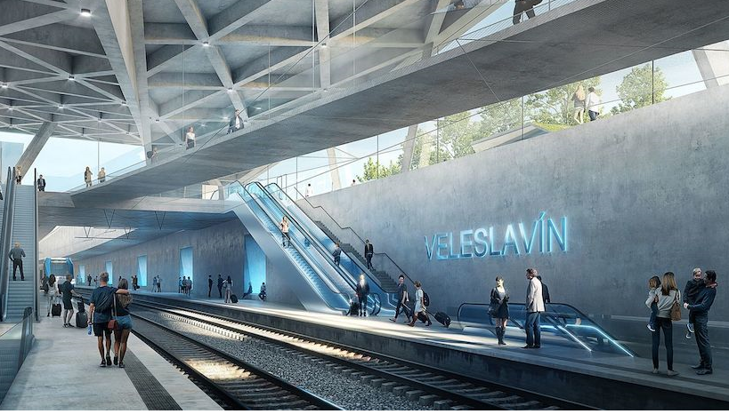 vizualizace budoucí podoby nádraží Veleslavín