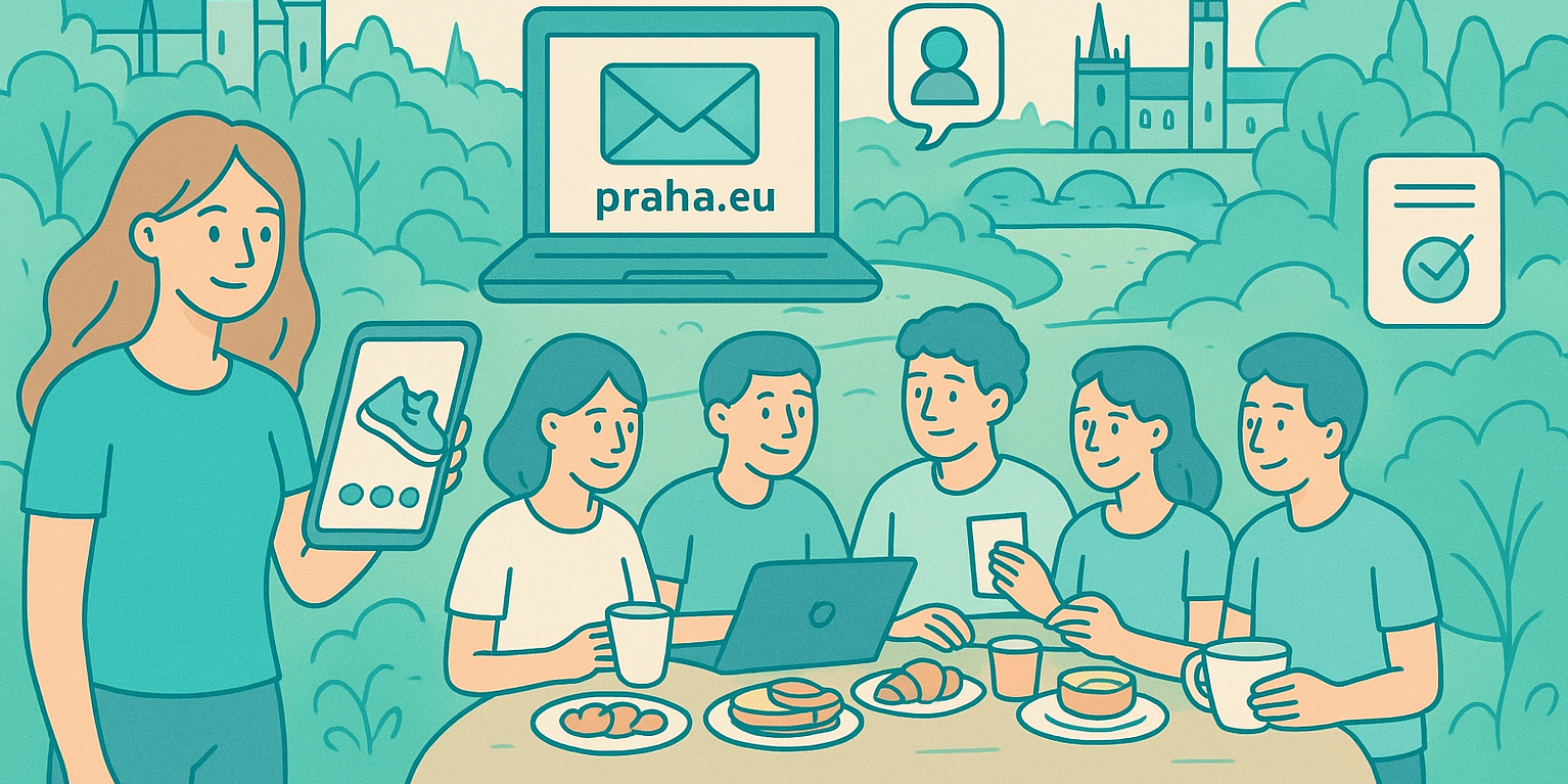 ušlé kroky, sdílená snídaně