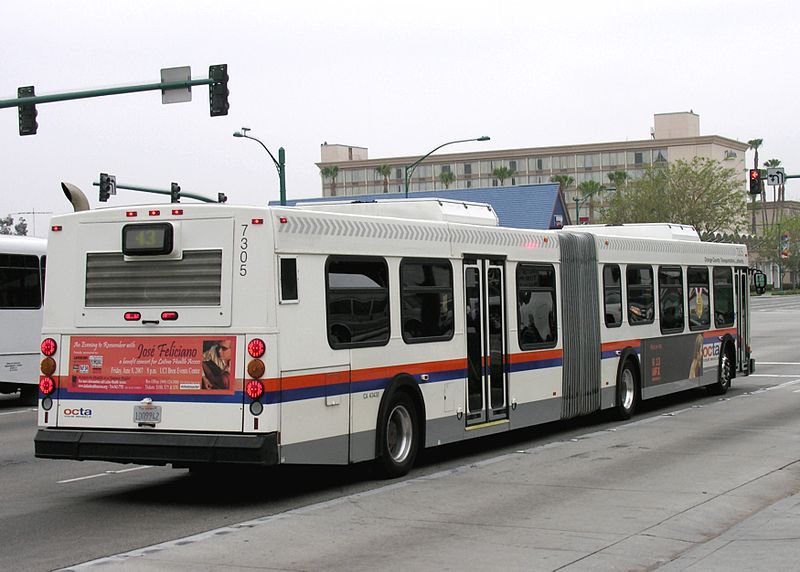 autobus veřejné dopravy V Orange County
