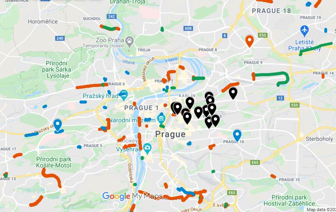 Součástí článku je také interaktivní mapa všech cyklo opatření provedených v roce 2020 | Autor: TSK & ČSP