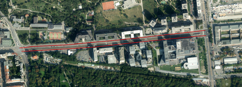 foto mapka Olšanské ulice