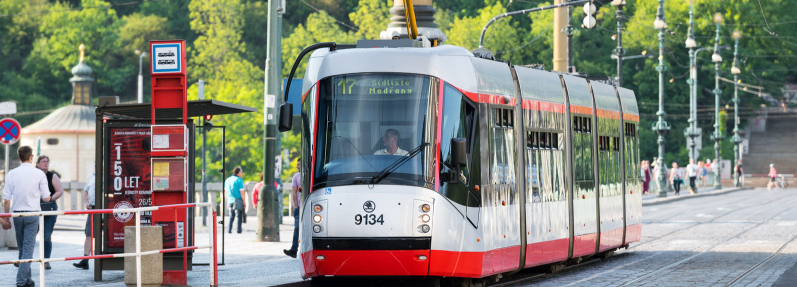 fot tramvaje č. 17 v pražském provozu