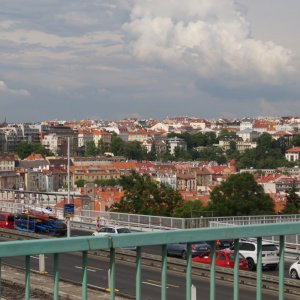 Pohled z nadjezdu nad Nuselským mostem Autorka: S. Švihelová