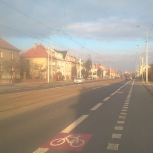 Příklad nové infrastruktury 8 - vyhrazený jízdní pruh pro cyklisty